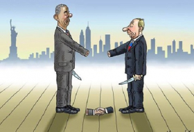 No Comment | Negotiations between Obama and Putin - CARTOON
